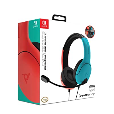 Auriculares estéreo con cable para juegos LVL 40 Neon Pop (Nintendo Switch)