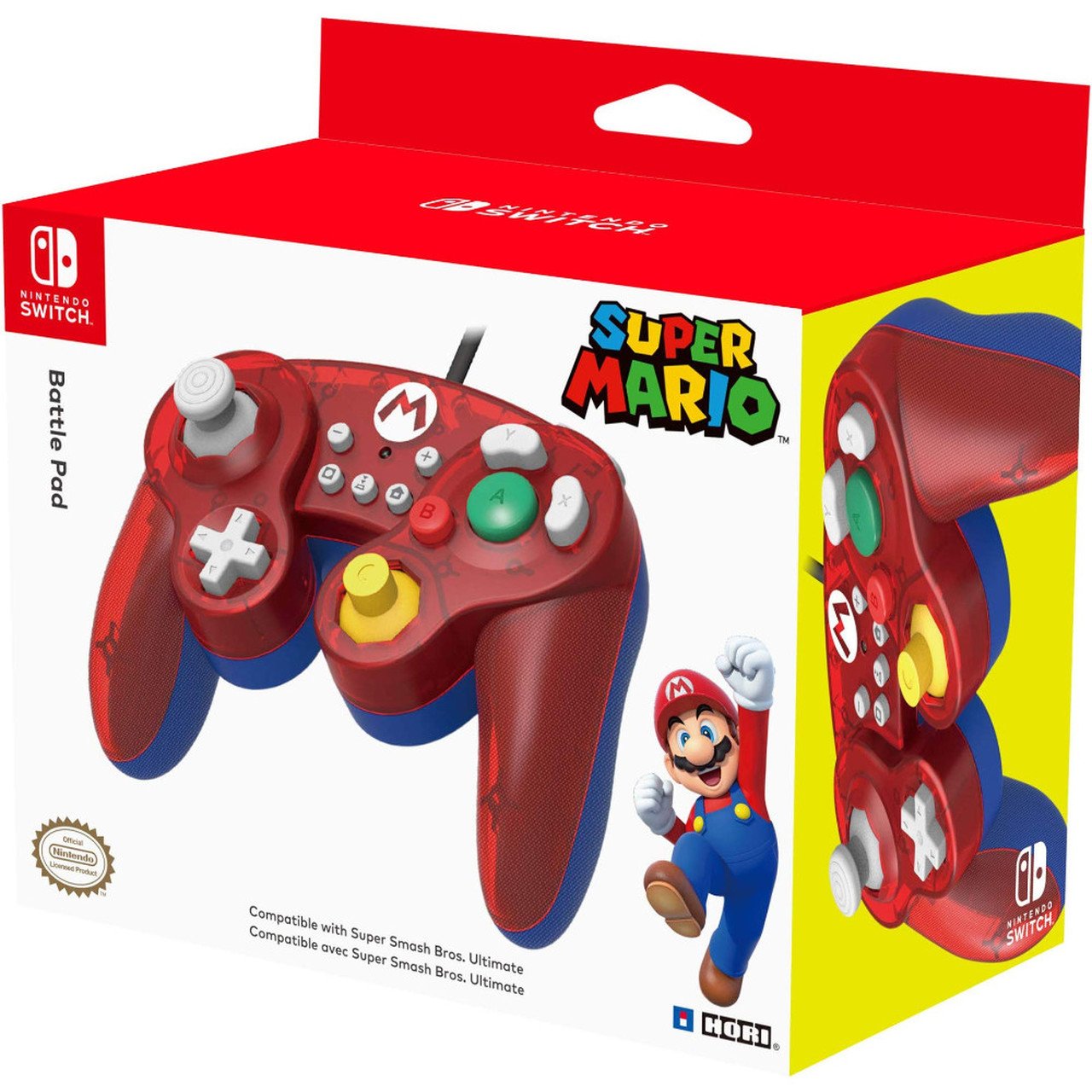 J2Games.com | Hori Wired Battle Pad Mario (Nintendo Switch) (Brand New).