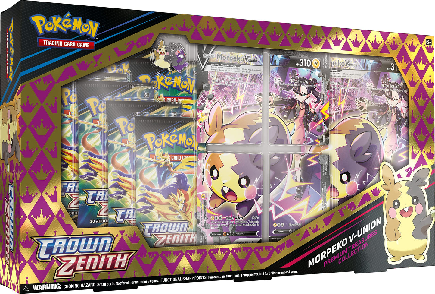 Pokemon Crown Zenith Morpeko V-Union Playmat Premium Collection (Juguetes)
