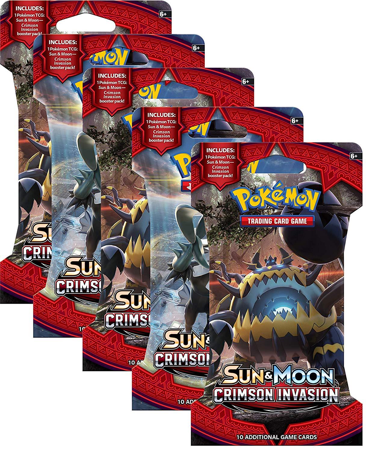 J2Games.com | Pokemon Sun & Moon Crimson Invasion Booster Pack (Cards) (Brand New).