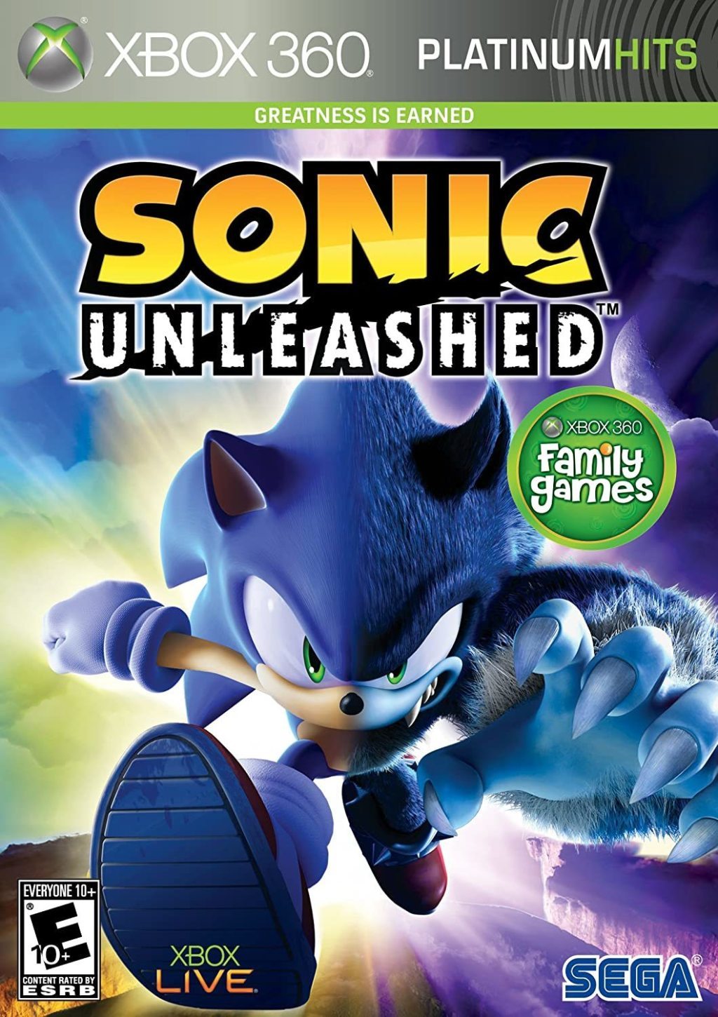 Éxitos de platino de Sonic Unleashed (Xbox 360)