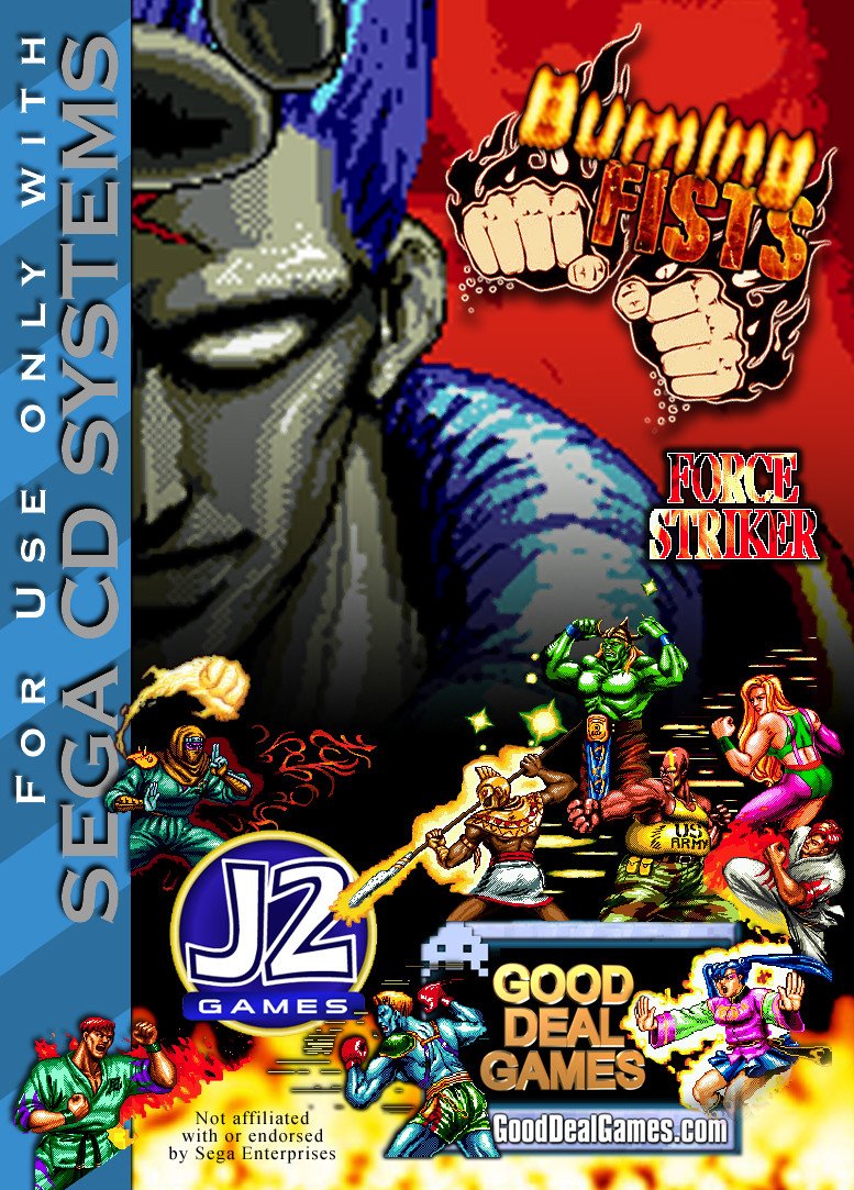 J2Games.com | Burning Fists: Force Striker (Sega CD) (Brand New).