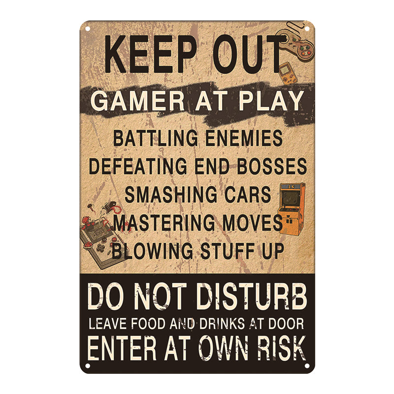 "Keep Out" Metal Poster Tin Sign (Toys)