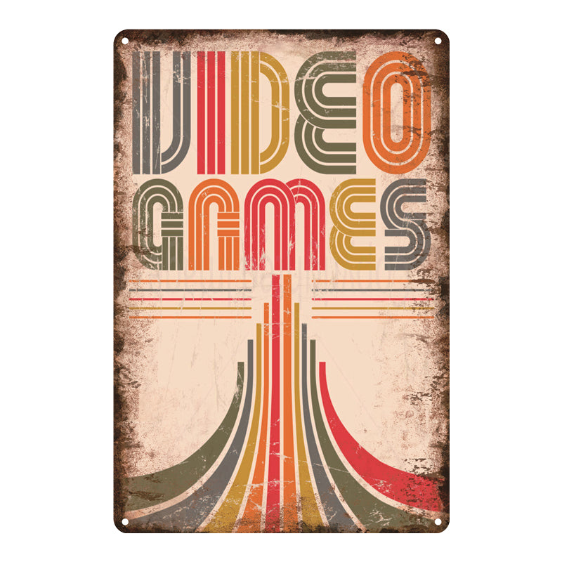 "Video Games" Metal Poster Tin Sign (Toys)