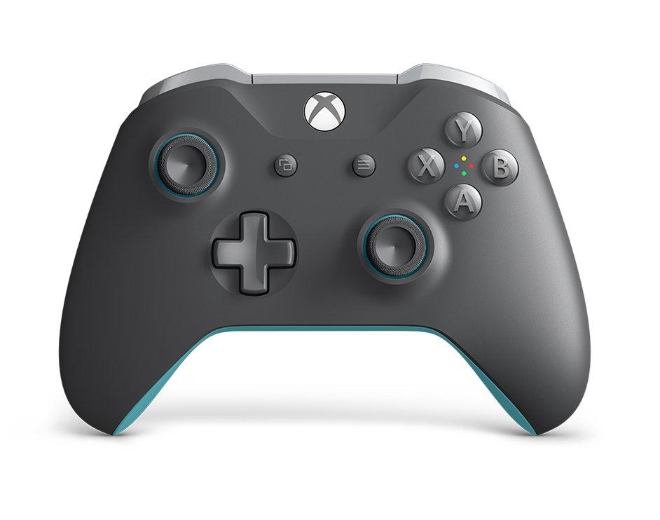 Xbox One Grey Blue Wireless Controller (Xbox One)