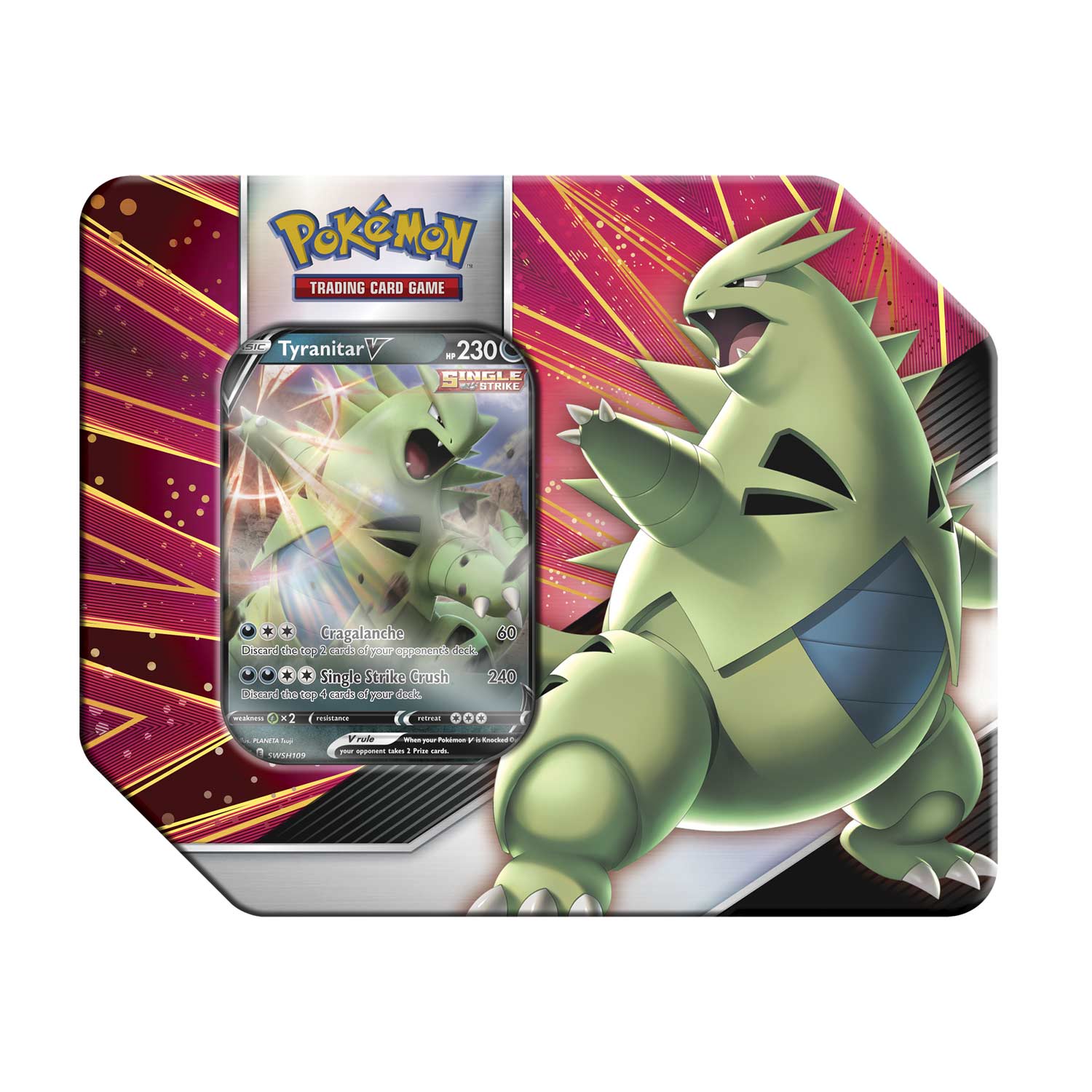 Pokmon TCG: V Strikers Tin (Tyranitar V) (Toys) J2Games Pokmon TCG: V Strikers Tin (Tyranitar V) (Toys) J2Games
