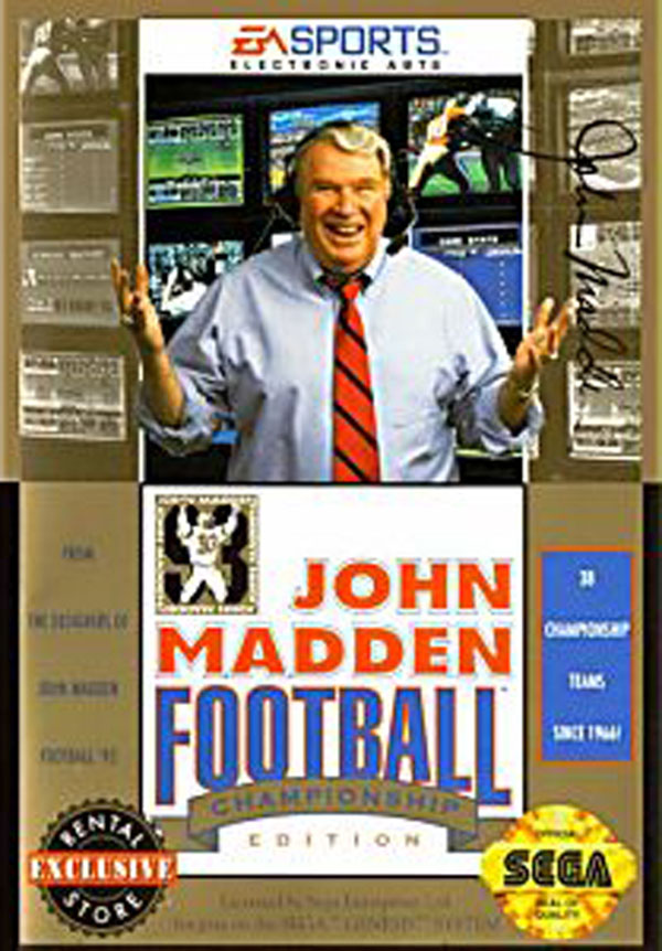 Edición del campeonato John Madden Football '93 (Sega Genesis)