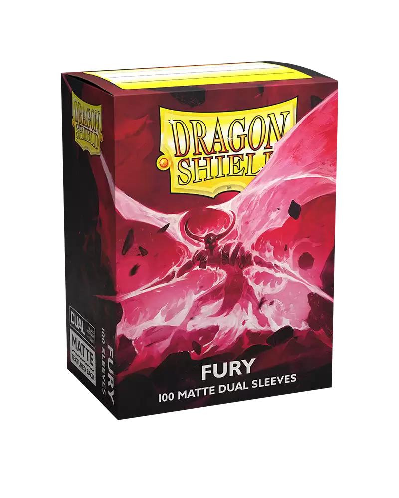 Fundas de escudo de dragón: Estándar DUAL - Furia mate 'Alaric, Crimson King' (100 pzas.) (Juguetes)