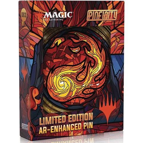 Magic the Gathering Stained Glass - Mountain: Limited Edition Augmented Reality Pin (Toys)