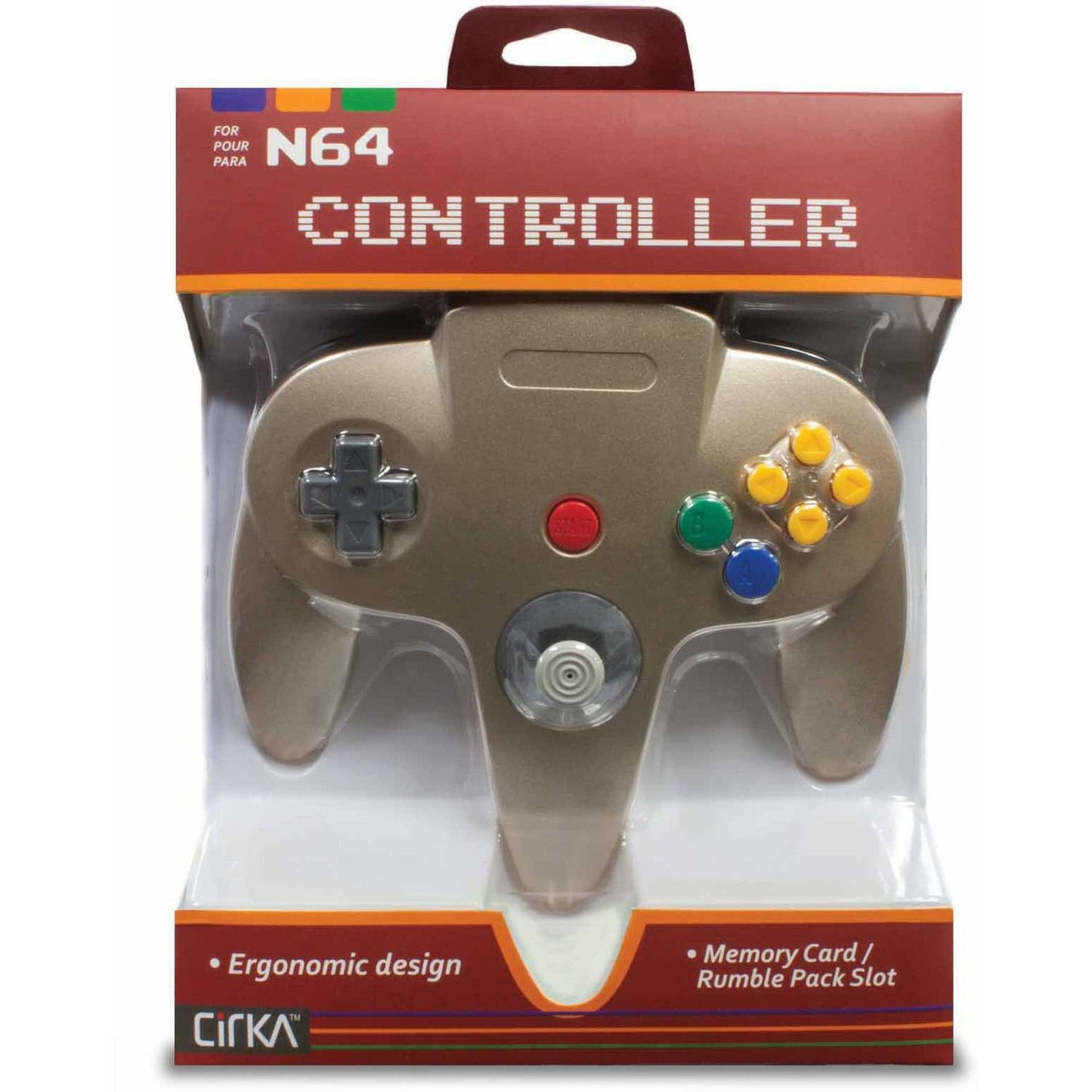 J2Games.com | Nintendo N64 Controller Gold (CirKa) (Brand New).