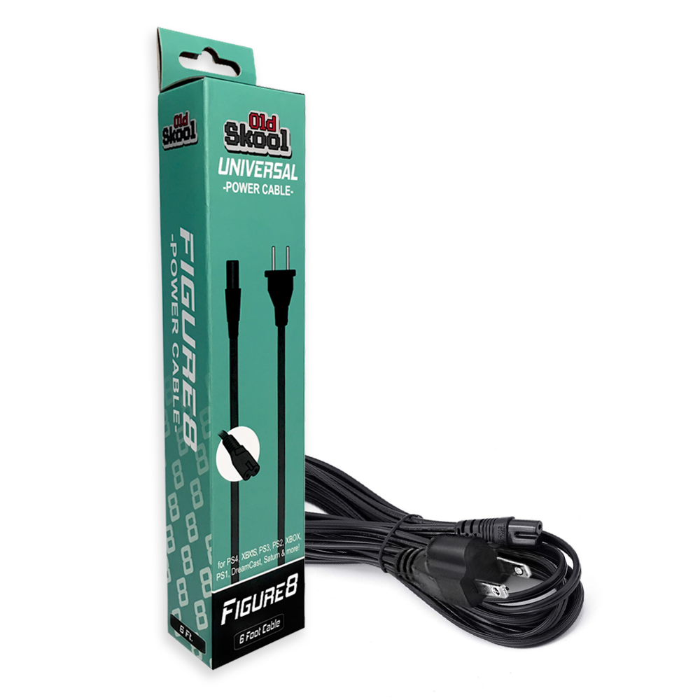 J2Games.com | Universal Power Cord (MultiSystem) (Old Skool) (Brand New).