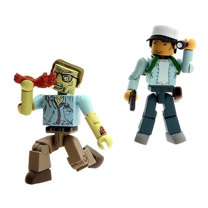 J2Games.com | The Walking Dead Glen and Nerd Zombie (Minimates) (Brand New).