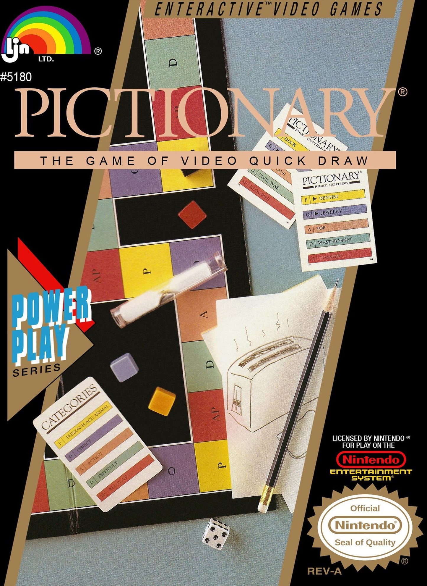 J2Games.com | Pictionary (Nintendo NES) (Pre-Played - Game Only).