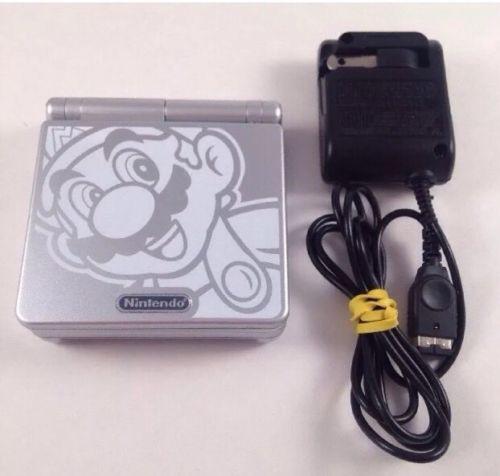 J2Games.com | Custom Nintendo GameBoy Advance SP AGS-001 Silver Mario.