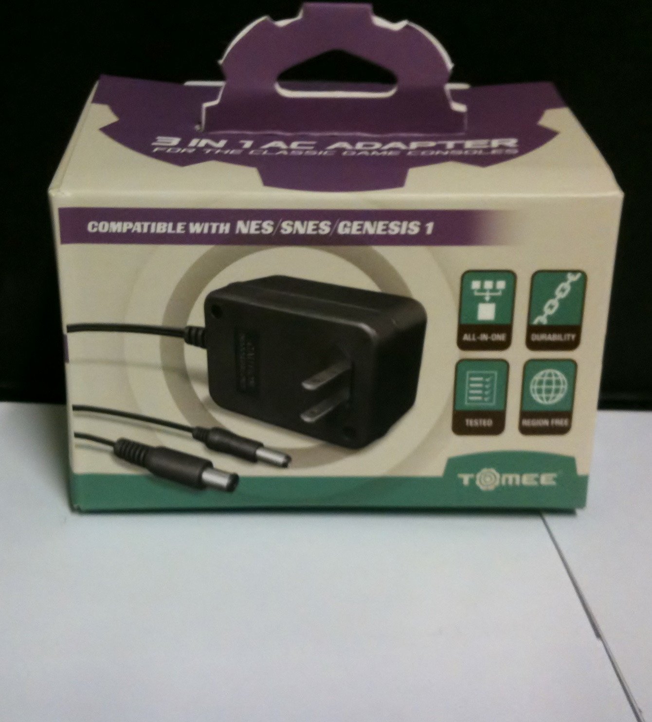 J2Games.com | 3-in-1 Genesis/ SNES/ NES Universal AC Adapter (Tomee) (Brand New).