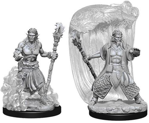 D&D Minis: Ola 5 - Druida masculino Genasi de agua (D&D)