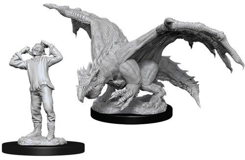 D&D Minis: Ola 11: Dragón verde Wyrmling y elfo afligido (D&D)