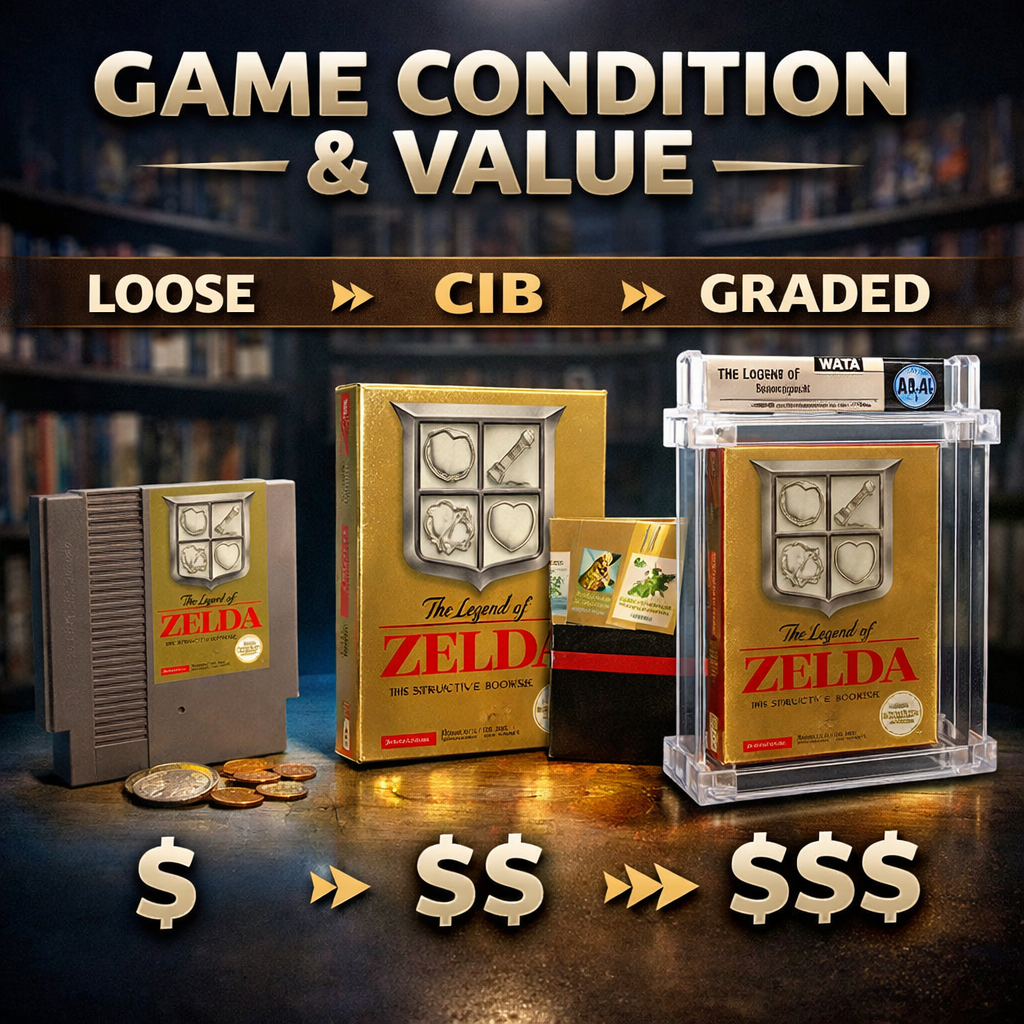 How Game Condition Affects Value (CIB/Complete vs Loose/Game Only vs Graded)