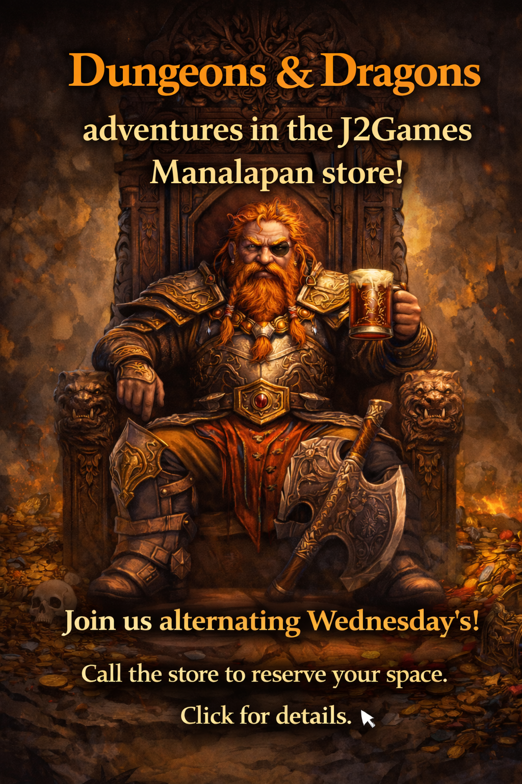 Our Next D&D Adventure is set for Wednesday March 4th @ 6pm!