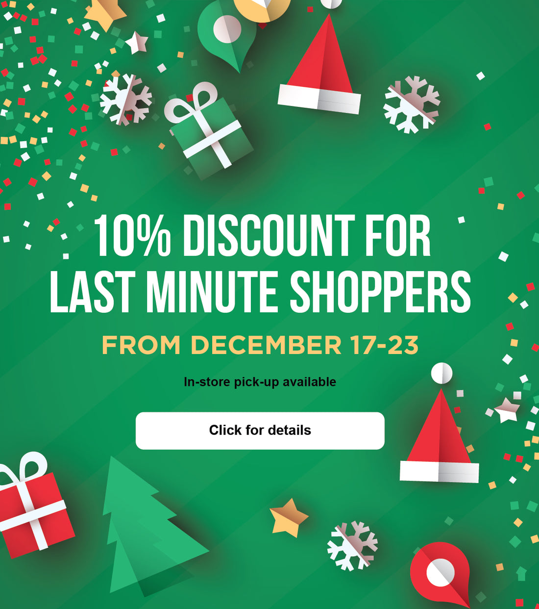 Last minute shopping?  Here's a 10% gift for you!