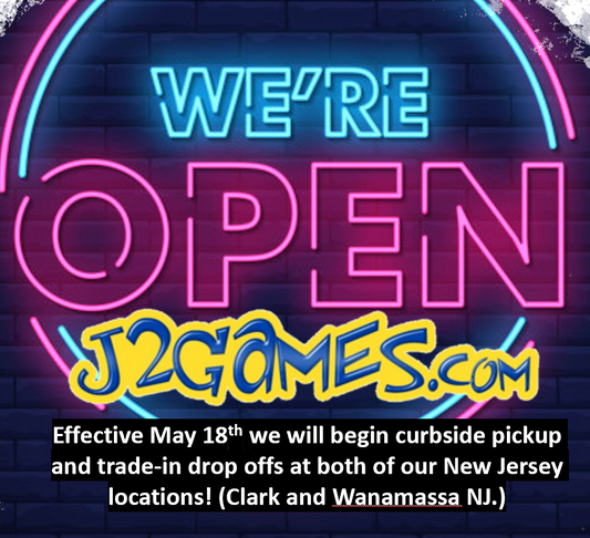 Curbside Pickup and Curbside Trade-Ins at J2Games.com!