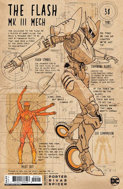 Dc Mech #4 (Of 6) B Dan Mora Card Stock Variant (10/25/2022) Dc
