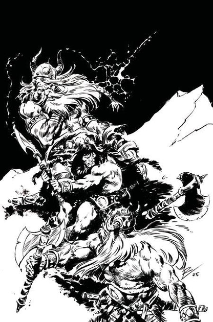 Conan The Barbarian #25 I 1:5 Roberto De La Torre B&W Variant (10/08/2025) Titan