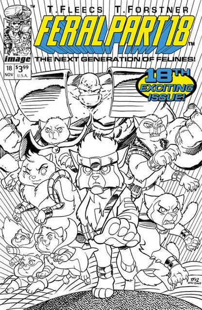 Feral #18 E Tony Fleecs Youngblood BW Virgin Variant (11/26/2025) Image