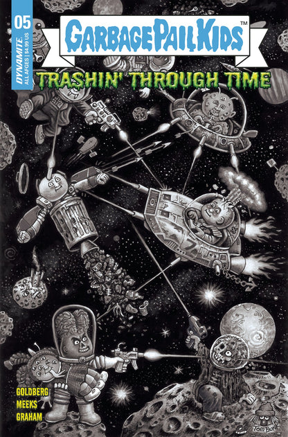 Garbage Pail Kids Through Time #5 F 1:10 Tom Bunk B&W Variant (06/26/2024) Dynamite