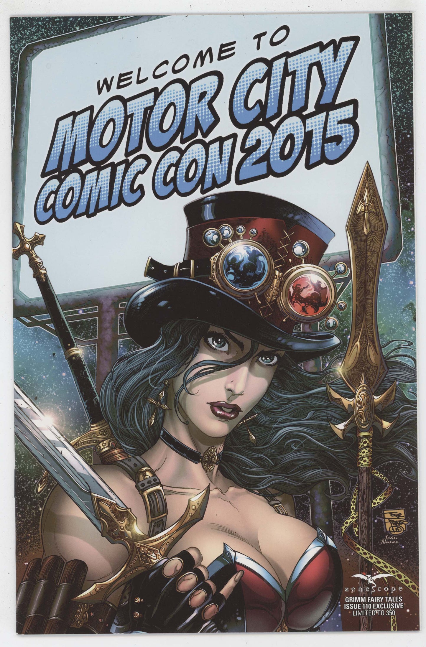 Grimm Fairy Tales 110 Zenescope 2015 NM- 9.2 Joe Prado Motor City Comic Con GGA