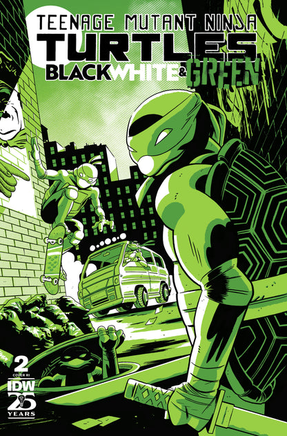 Teenage Mutant Ninja Turtles TMNT Black White & Green #2 C 1:10 Tyler Boss Variant (06/19/2024) Idw