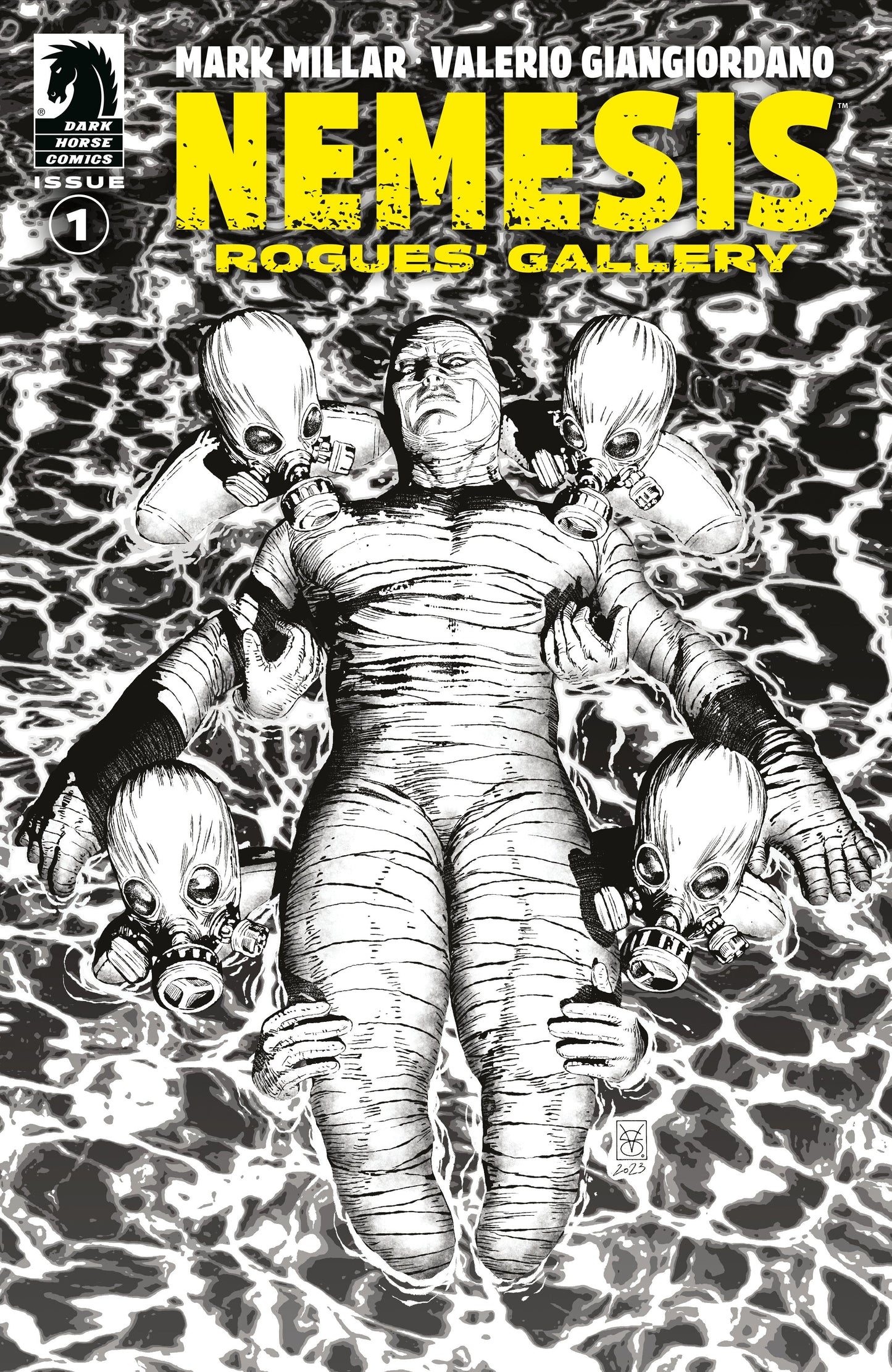 Nemesis Rogues Gallery #1 B 1:10 B&W Valerio Giangiordano Variant (07/24/2024) Dark Horse