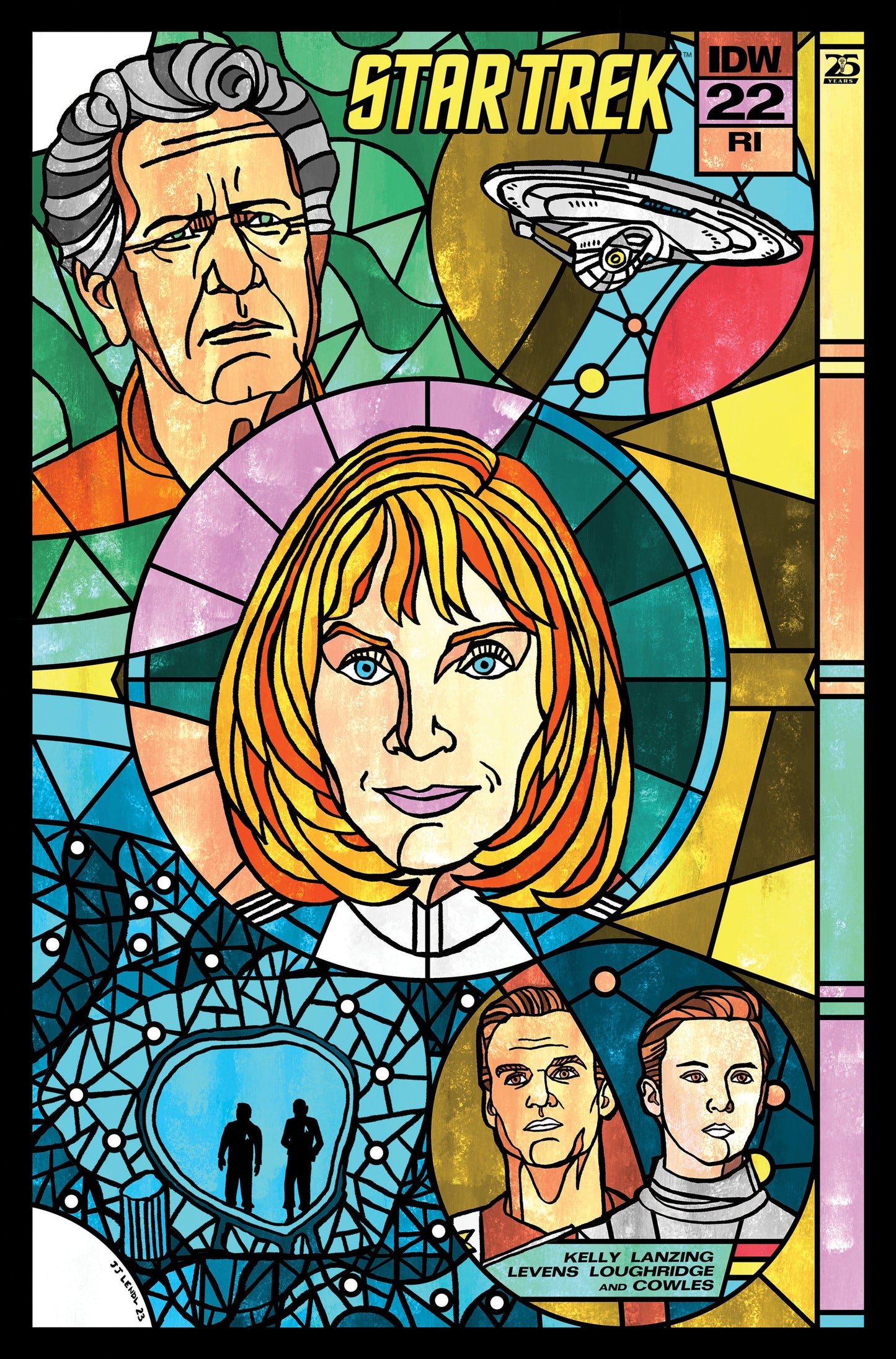 Star Trek #22 C 1:10 Lendl Connecting Stained Glass Variant Variant (07/17/2024) Idw