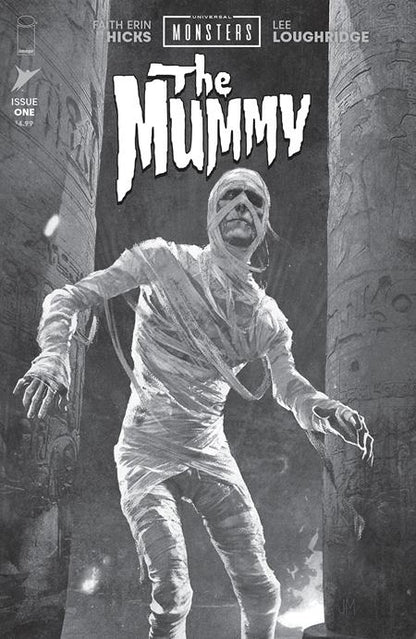 Universal Monsters The Mummy #1 (Of 4) D 1:25 Joshua Middleton Classic Horror B&W Variant (03/26/2025) Image