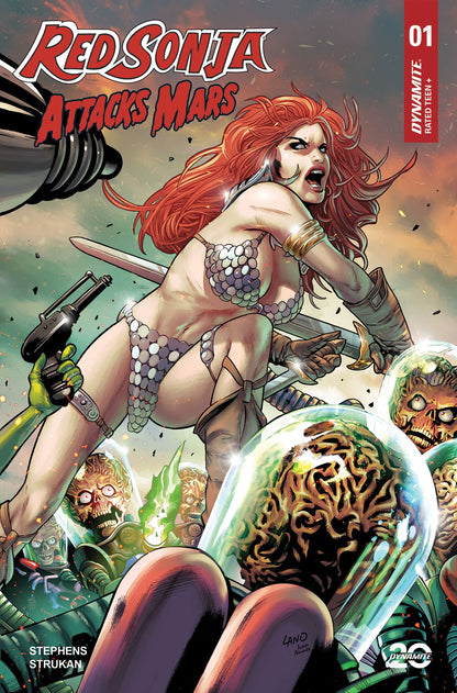 Red Sonja Attacks Mars #1 C Land Variant (03/19/2025) Dynamite