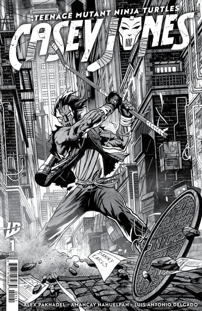 Teenage Mutant Ninja Turtles Casey Jones #1 C 1:25 Danny Earls B&W (09/17/2025) Idw