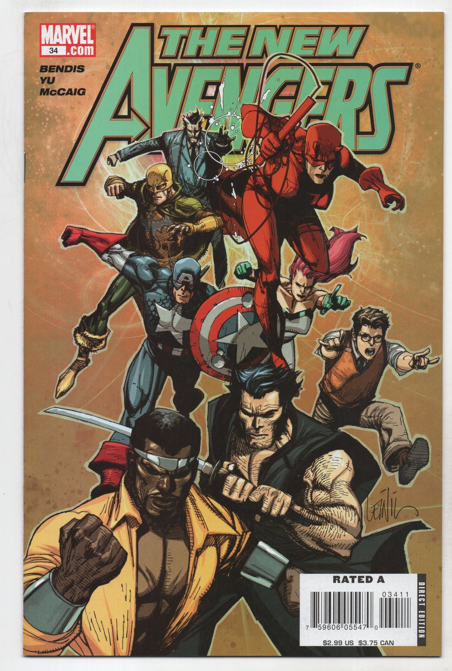 New Avengers 34 1st Series Marvel 2007 NM Leinil Francis Yu Wolverine
