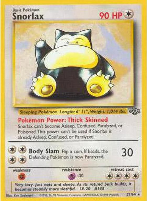 Pokemon TCG: Snorlax (11) - Jungle Unlimited Holofoil (TCG)