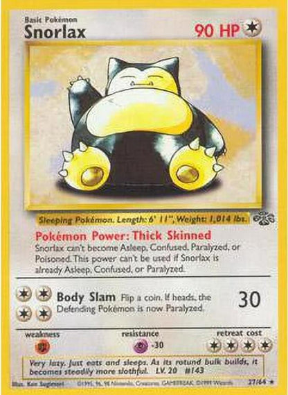 Pokemon TCG: Snorlax (11) - Jungle Unlimited Holofoil (TCG)