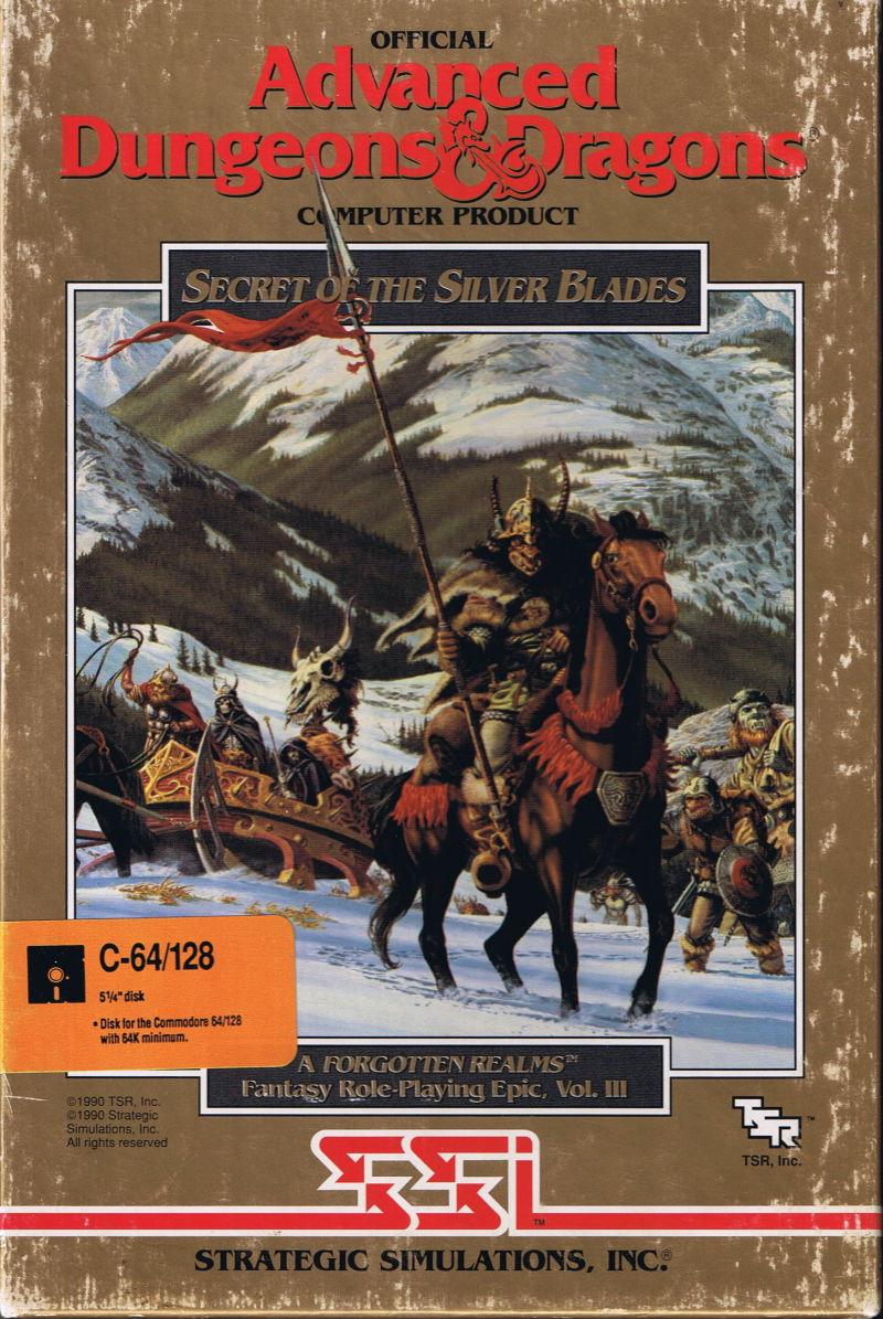 Advanced Dungeons & Dragons Secret of the Silver Blades + Cluebook Bundle (Commodore 64/128)
