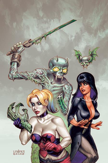 Harley Quinn X Elvira #3 I 1:15 Joseph Michael Linsner Virgin Variant (12/17/2025) Dynamite