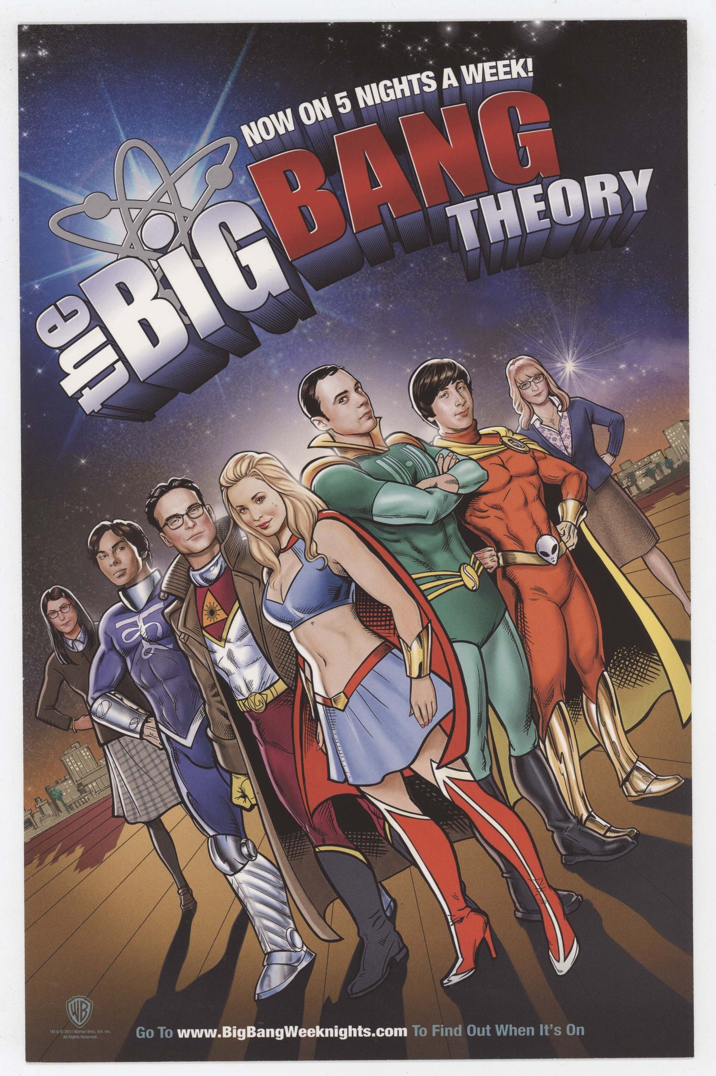 Justice League New 52 Jim Lee DC Big Bang Theory WB Promo Flyer Poster 7 x 10