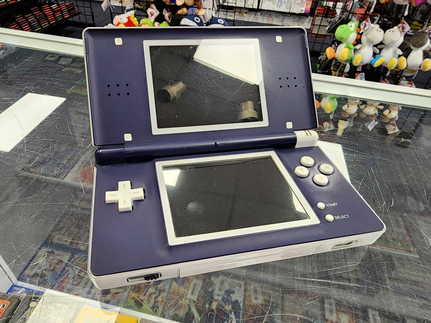 Custom Nintendo DS Lite With White and Navy Blue Shell (Nintendo DS)