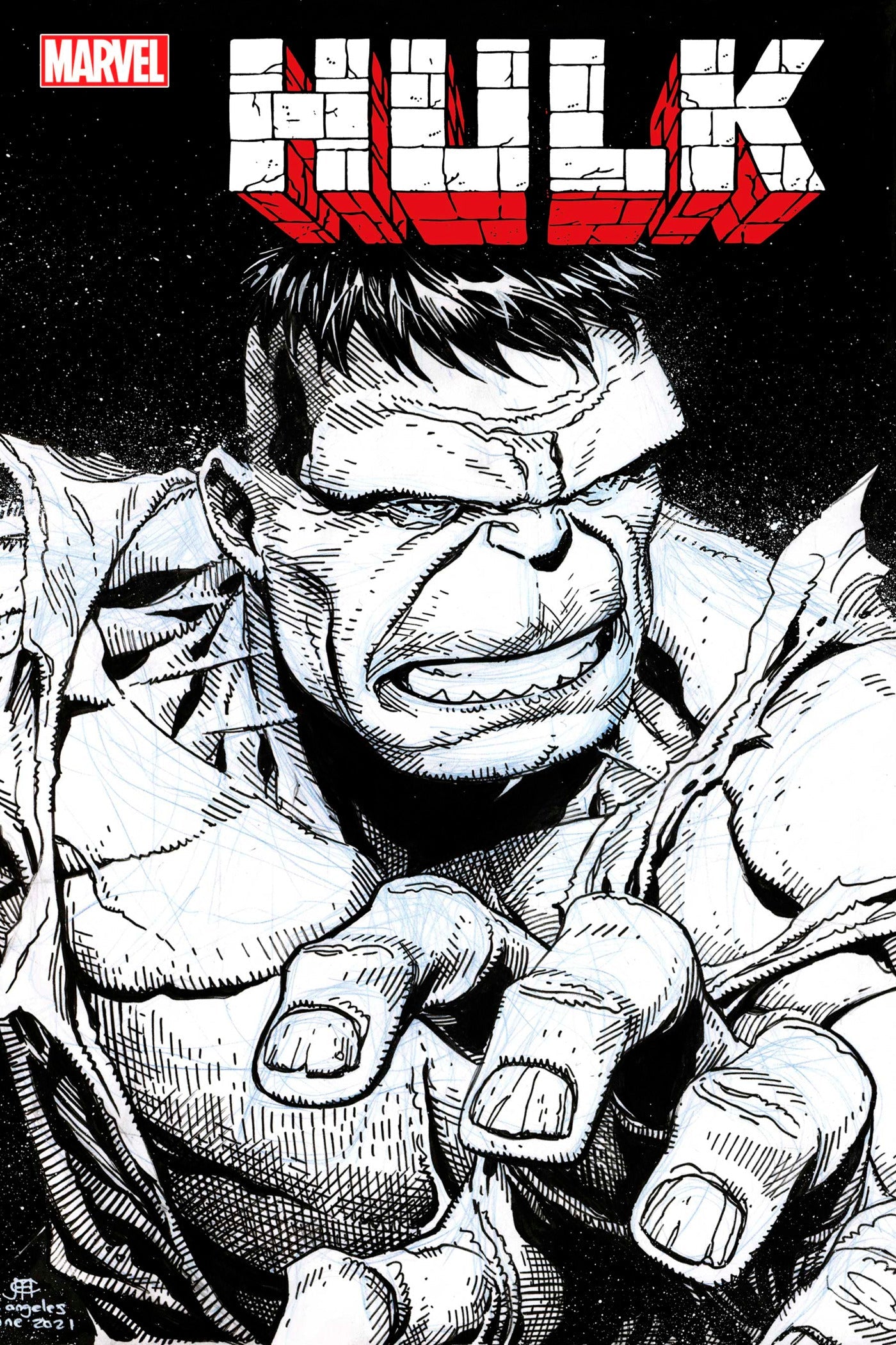 Hulk #3 B Jim Cheung Headshot Sketch Variant (01/19/2022) Marvel