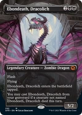 MTG: Ebondeath, Dracolich (Borderless) - Adventures in the Forgotten Realms (TCG)