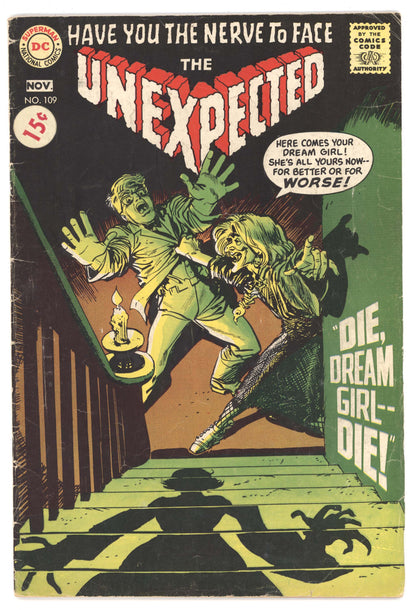 Unexpected 109 DC 1968 VG Jack Sparling Die Dream Girl
