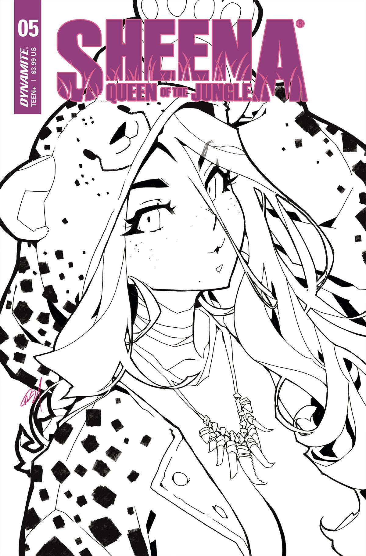 Sheena Queen Jungle #5 G 1:20 Rose Besch B&W Variant (04/13/2022) Dynamite