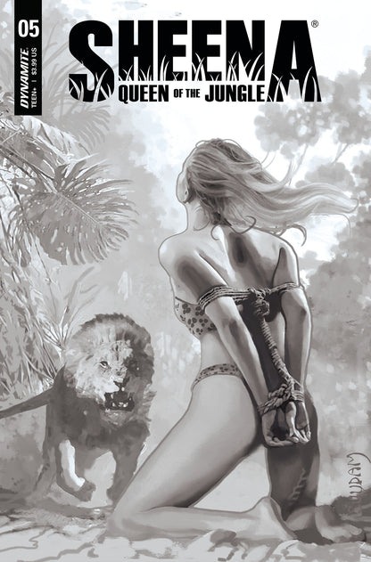 Sheena Queen Jungle #5 I 1:30 Arthur Suydam B&W Variant (04/13/2022) Dynamite