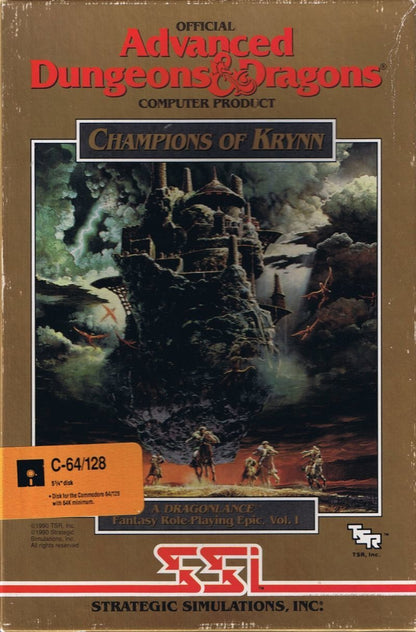 Advanced Dungeons & Dragons Champions of Krynn + Cluebook Bundle (Commodore 64/128)