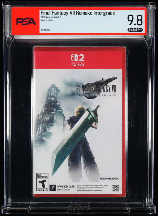 Final Fantasy VII Remake Intergrade PSA Graded 9.8 (Nintendo Switch 2)